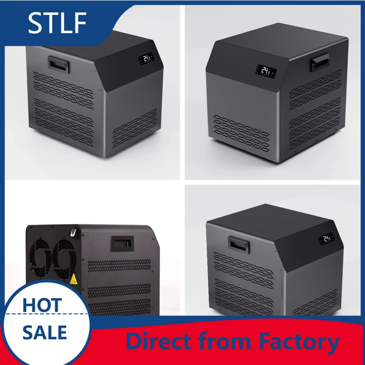 STLFWater Cooling 1/2Hp Chiller Ice Bath Machine Remote Control Chiller Water Cooled Ice Bath Equipment