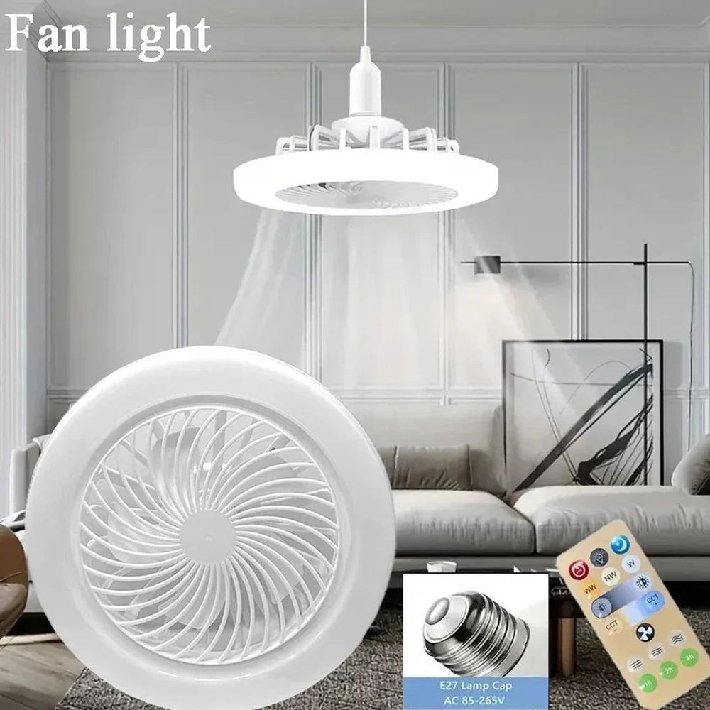 Controle Remoto Moderno LED Ventiladores de Teto Luz, 3 Velocidade do vento, Função de temporização, Luzes rotativas, Quarto Li, Nova Chegada, Cupons e Desconto