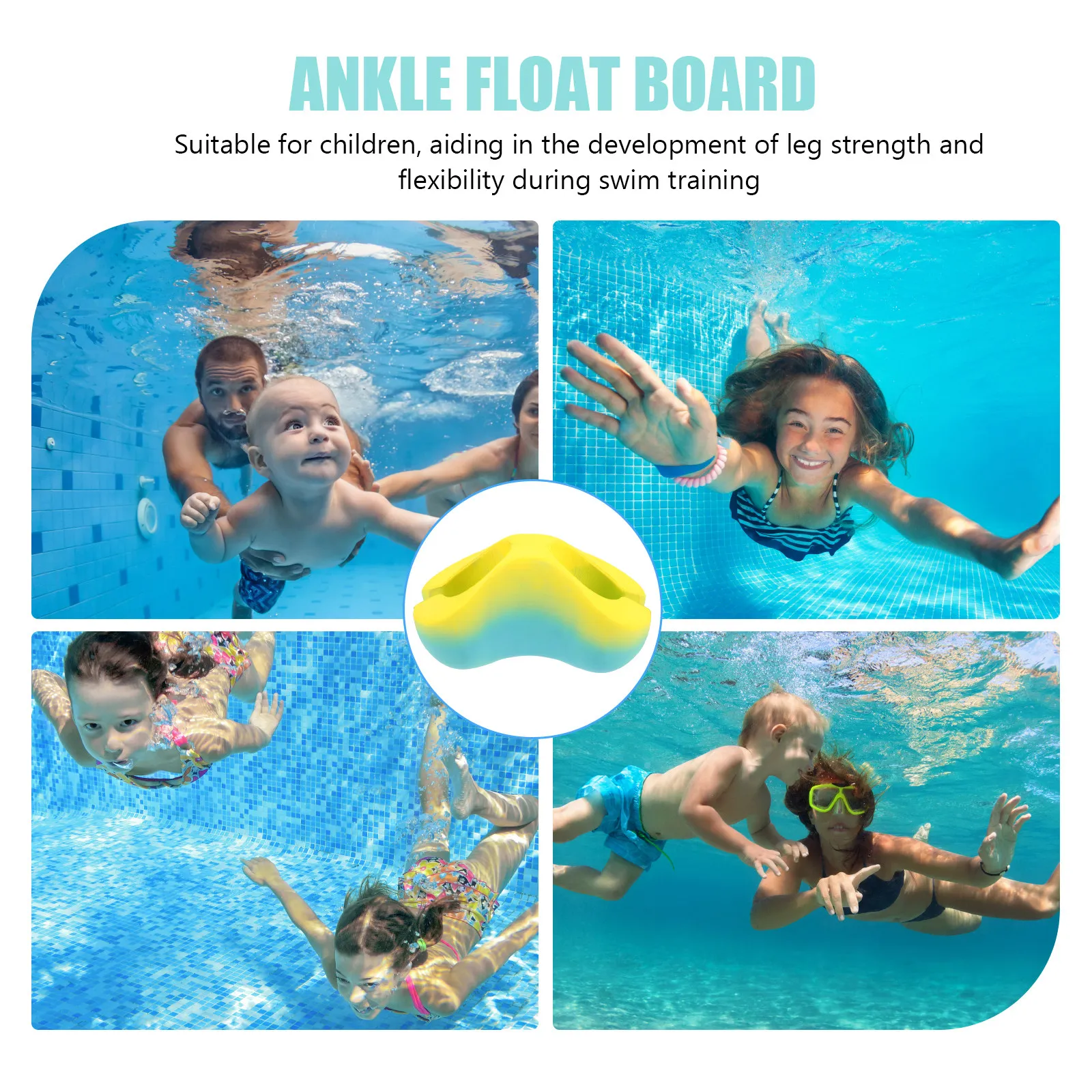 

Плавательная доска для фристайла, тренировки ног, коррекции плавательной техники, с удобным и надежным креплением на ногу, для детей и взрослых