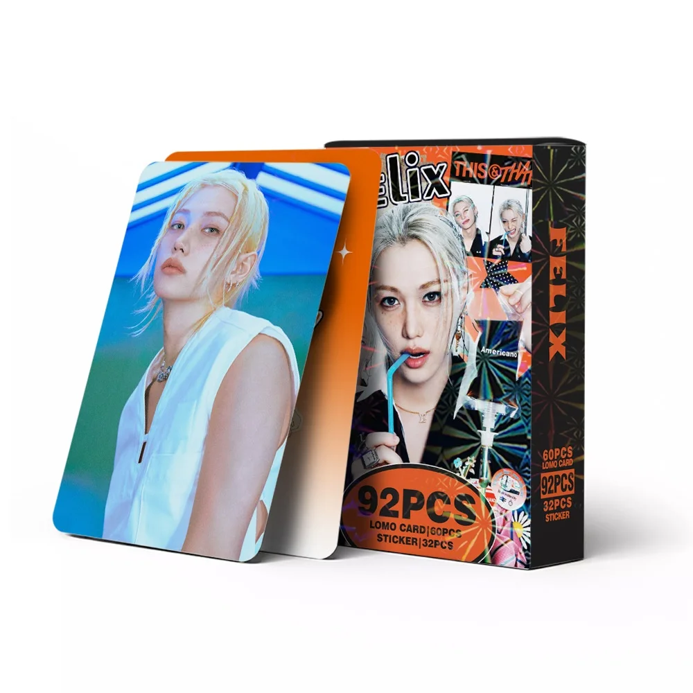 92PCS New Album Boy Group Lomo CardTHIS THAT Collected photos Peripheral Set Stickers Collection Fans Gifts image 4