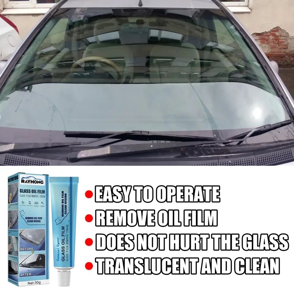 Car Glass Oil Film Remover Car Windshield Polishing Agent Window Front Windshield Coating Cleaning Paste Universal Auto Part