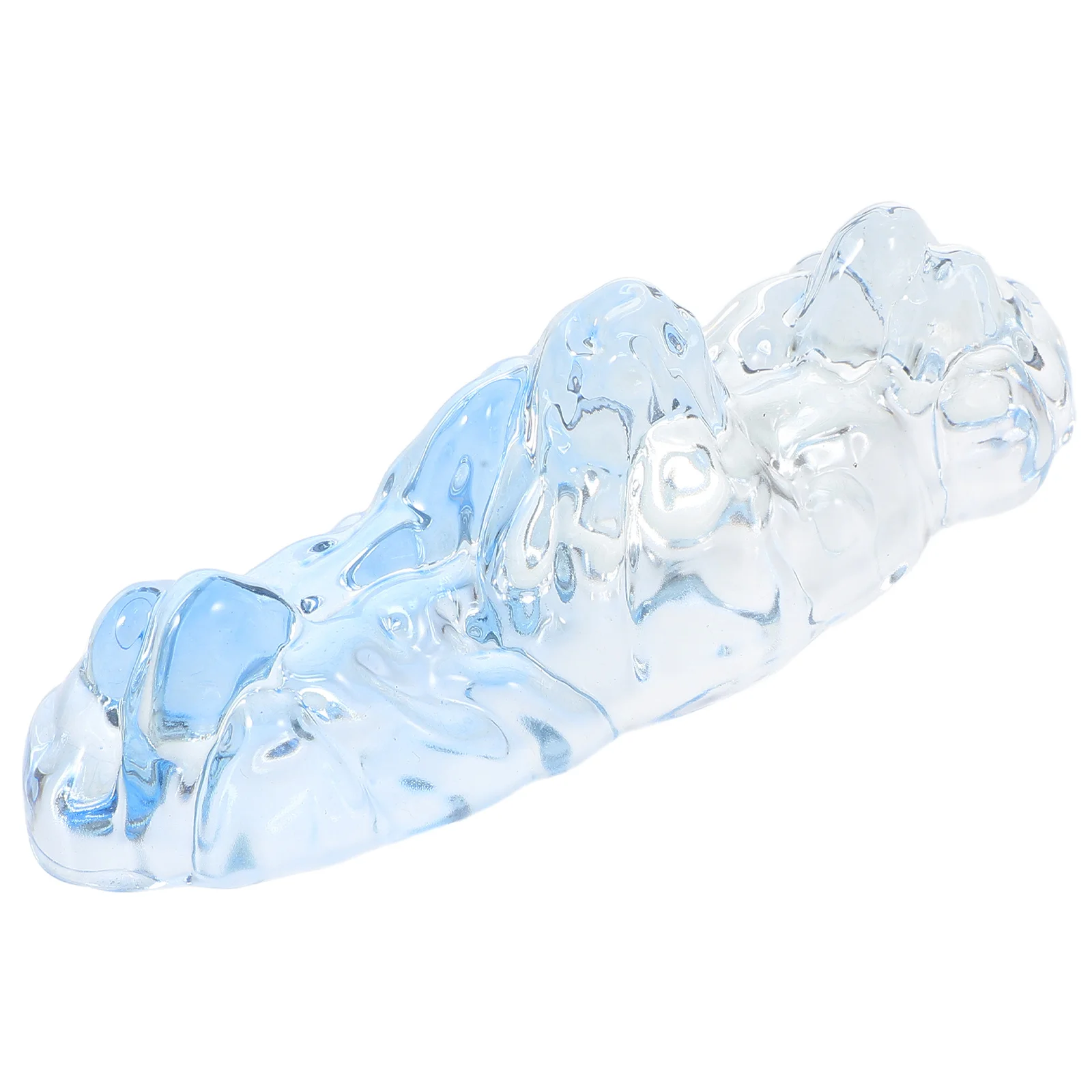 

Glass Calligraphy Brush Holder Mountain Shape Clear Transparent Pen Rest Paperweight Multi Functional Artistic Writing Tool