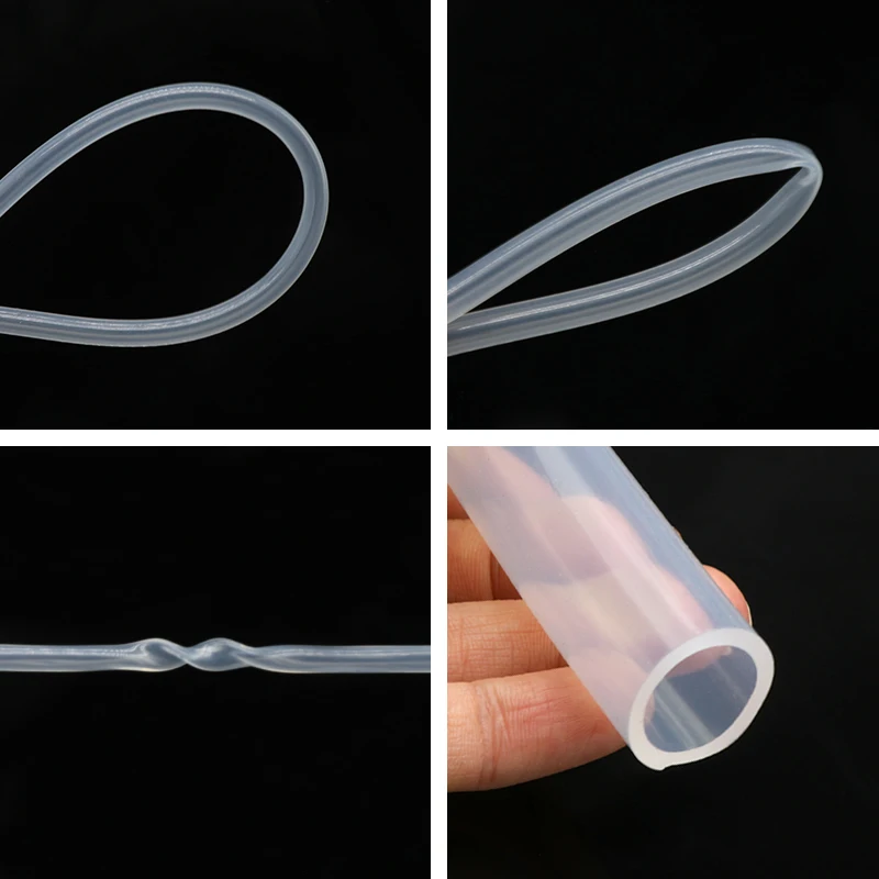 1/2M Food Grade Clear Transparent Silicone Rubber Hose ID2 3 4 5 6 7 8 9 10 12 14 16mm O.D Flexible Nontoxic