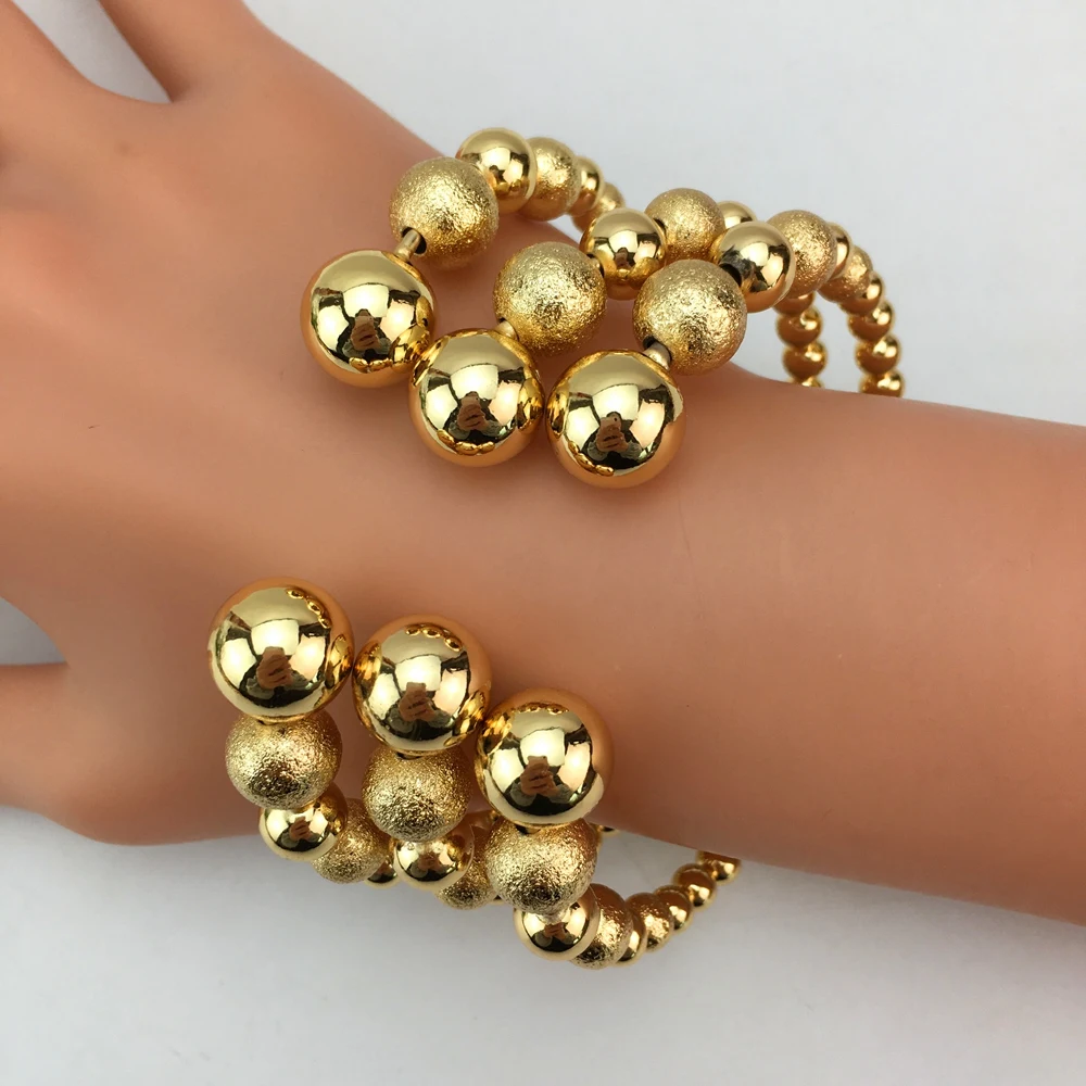 

Yuminglai Fashion Luxury 3pcs/set Multiple Colors Beaded Bracelet Bangle Dubai Jewelry Accessories for Women FHK17334