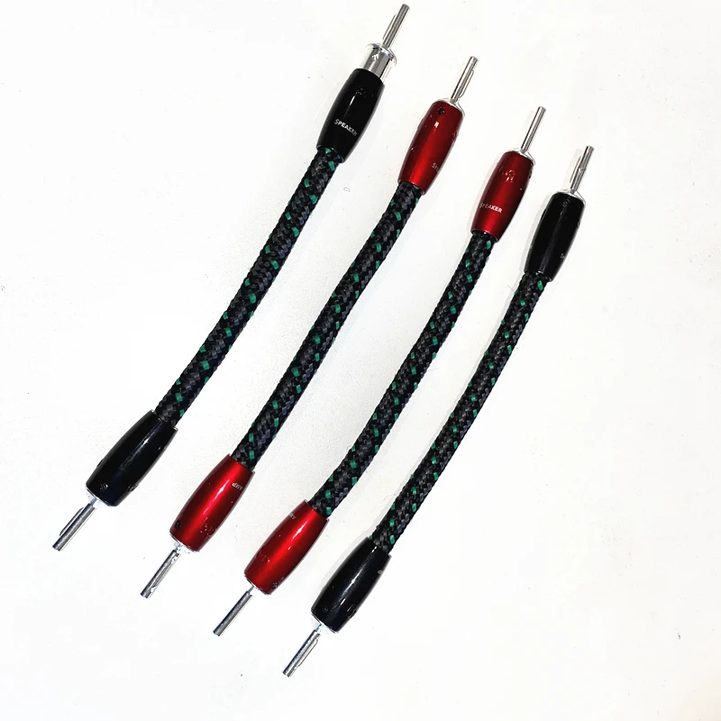 

New Rocket 88 Speaker Jump Cable (4pcs) Series 1000 SILVER BANANA or Spade PLUG 25cm