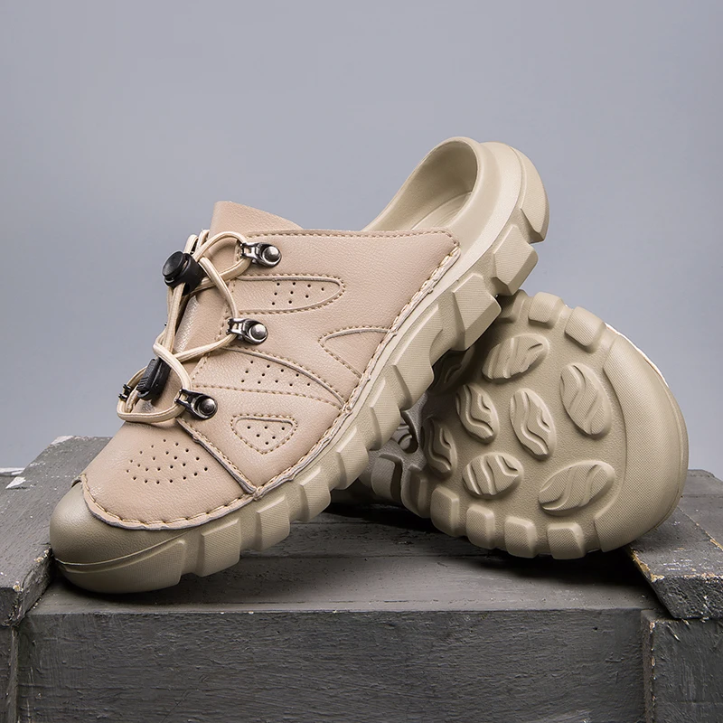 

Summer Men's Sandals Beach Shoes Handmade Breathable Design Wading Casual Beach Shoes Lightweight Soft Bottom Outdoor Sandals
