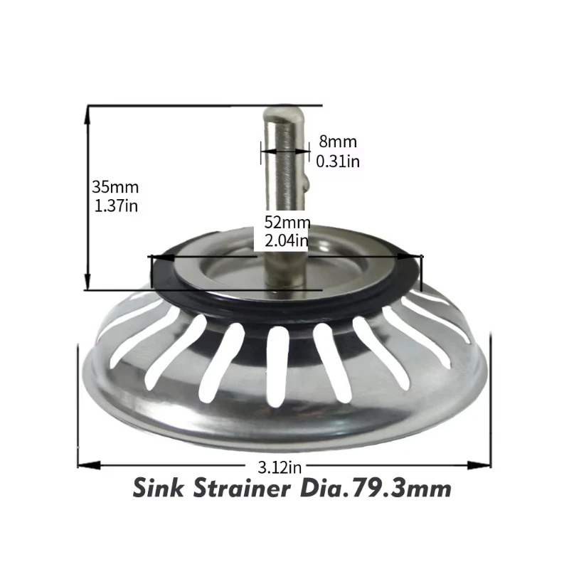 2-Piece Stainless Steel Kitchen Filter and Mesh