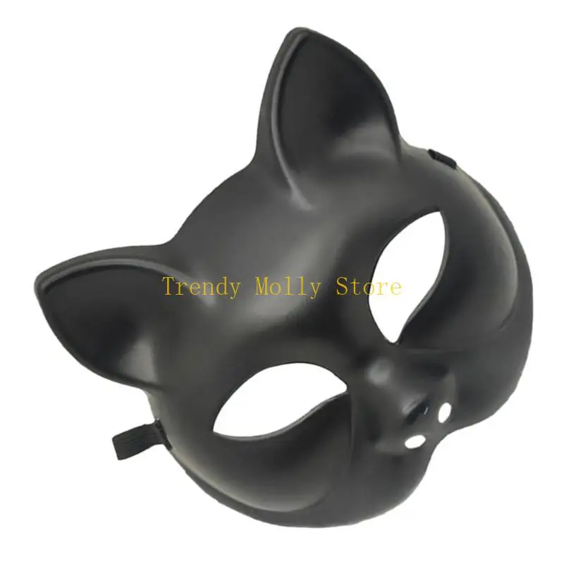 

N5KB Halloween Mask Cats Mask Carnival Mask Masquerade Mask Half Face Mask Animal Mask Dress Up Mask for Woman Man Children