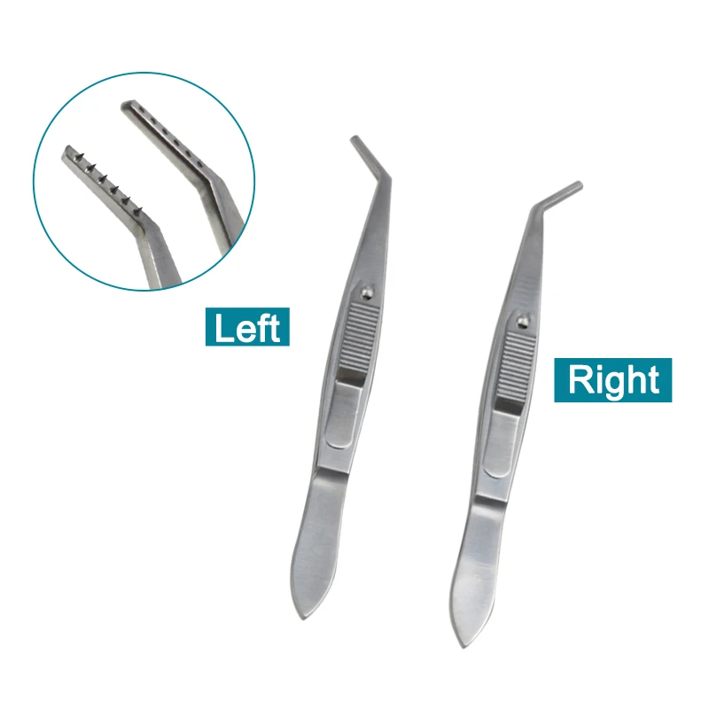 

1pcs Stainless Steel Stern-Castroviejo Fixation Tweezers Left Right Type Eye Surgery Tool