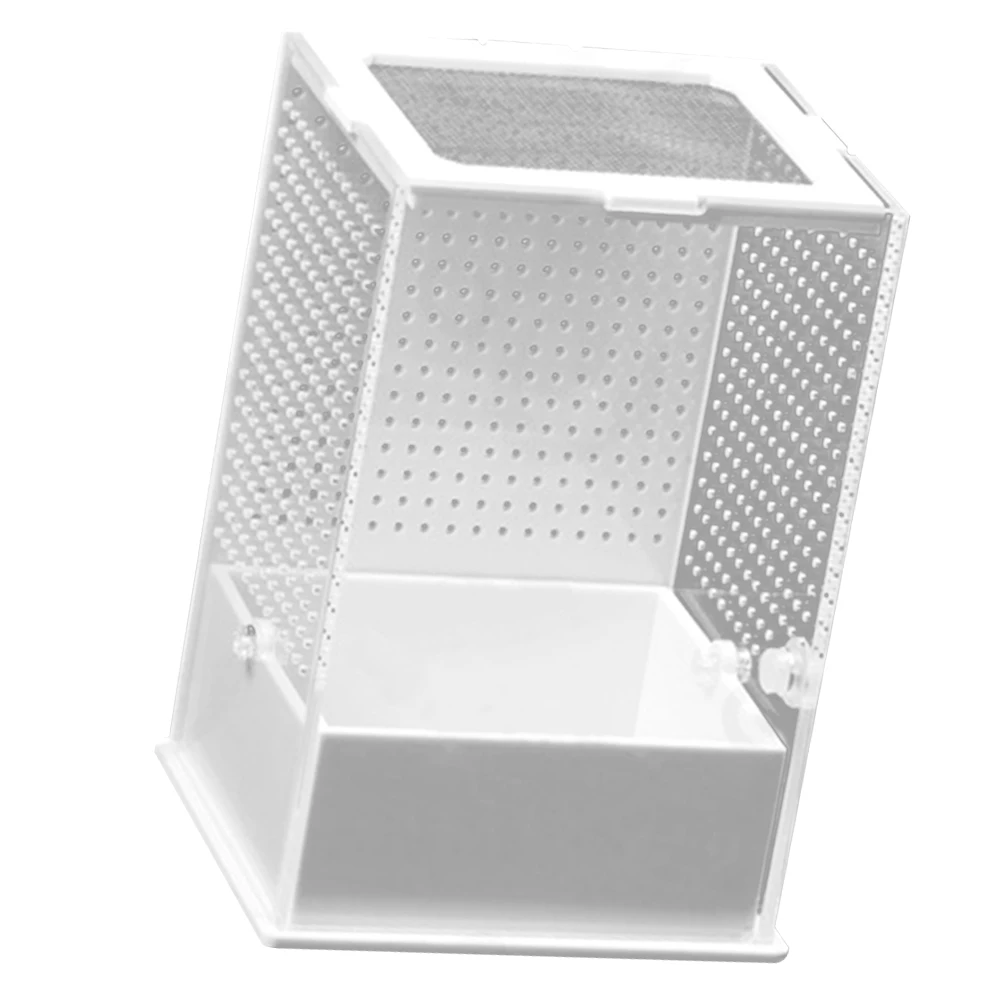 

Breeding Transparent Feeding Box Acrylic Clear Container Durable Weather Resistant For Geckos Spiders Snakes Lizards Terrarium