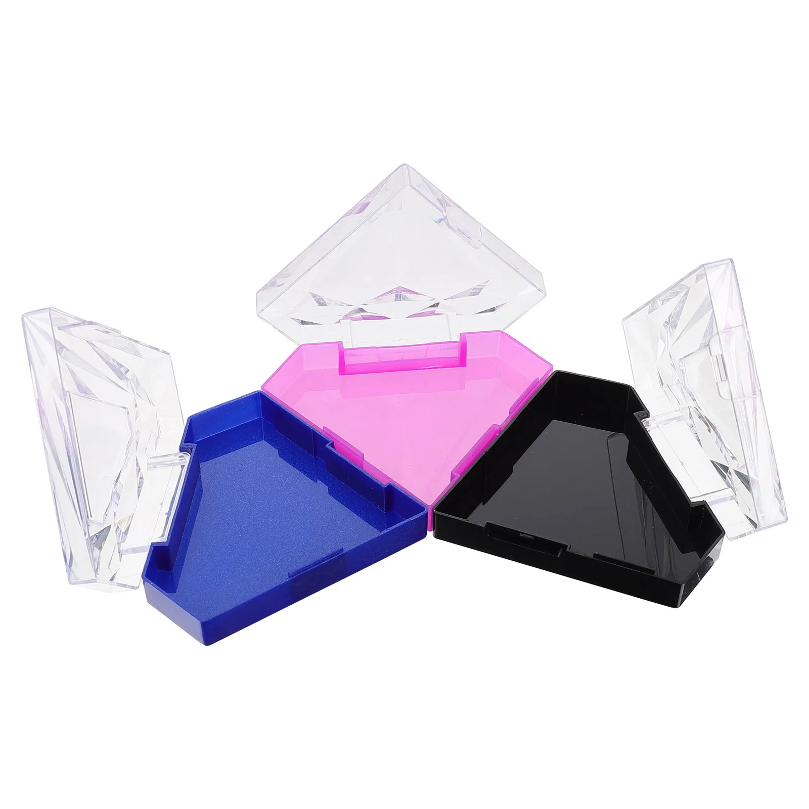 3Pcs Cases Colorful Design Easy Open False Eyelash Storage Organizer Boxes Lash Case False Eyelash Case