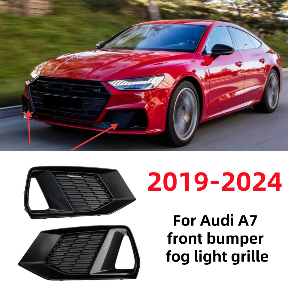 

For Audi A7 2019-2024 car front bumper fog light grille trim OE: 4K8807647C (L) 4K8807648C (R)
