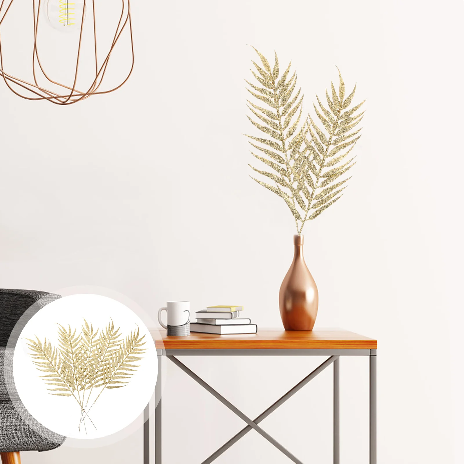 

5Pcs Artificial Christmas Ornaments Sparkling Flannel Leaves Decor for Holiday Party Wedding Tree Decoration Xmas Leaves Decor