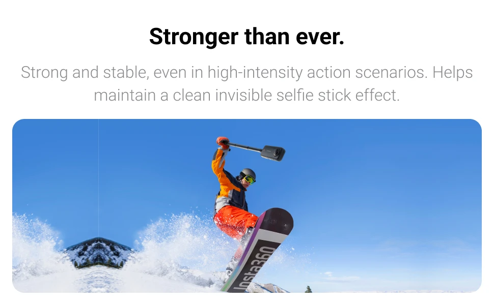 Offizielles 360-Kamerazubehör für X5/X4/X3/GO3S/ACE PRO 2/ACE Pro, 114 cm unsichtbarer Selfie-Stick, aus Insat360 – Detail 5