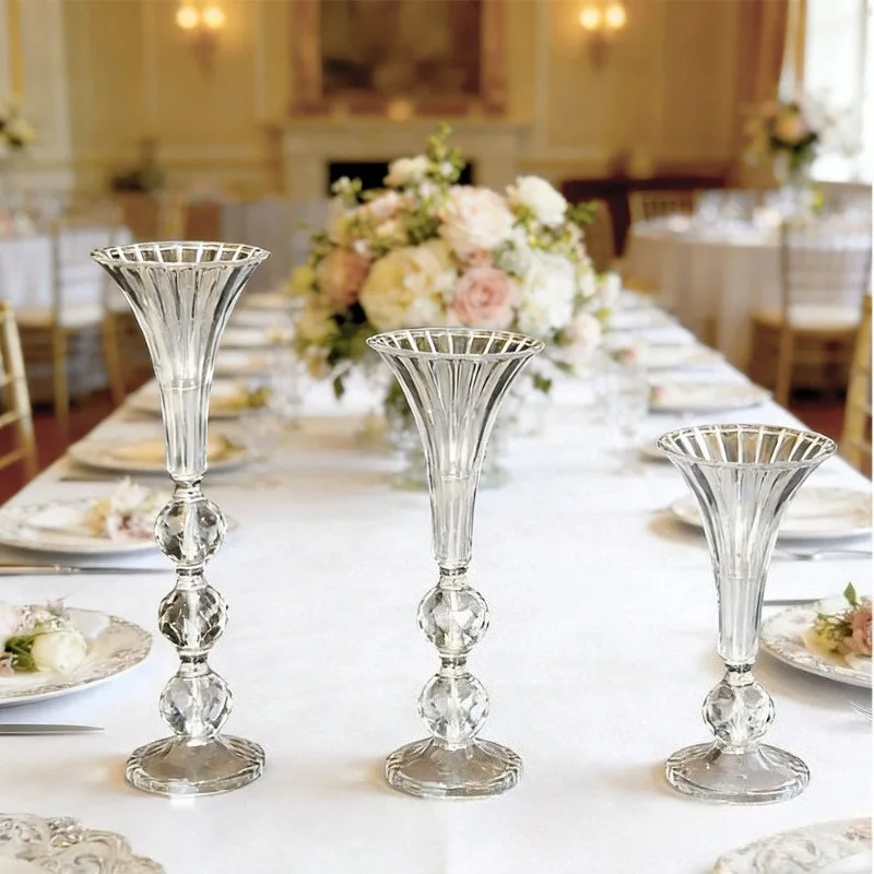 74CM Height Gold Vases Metal Candle Holders Candlesticks Wedding Centerpieces Event Flower Road Lead Home Decoration 10 PCS/ Lot