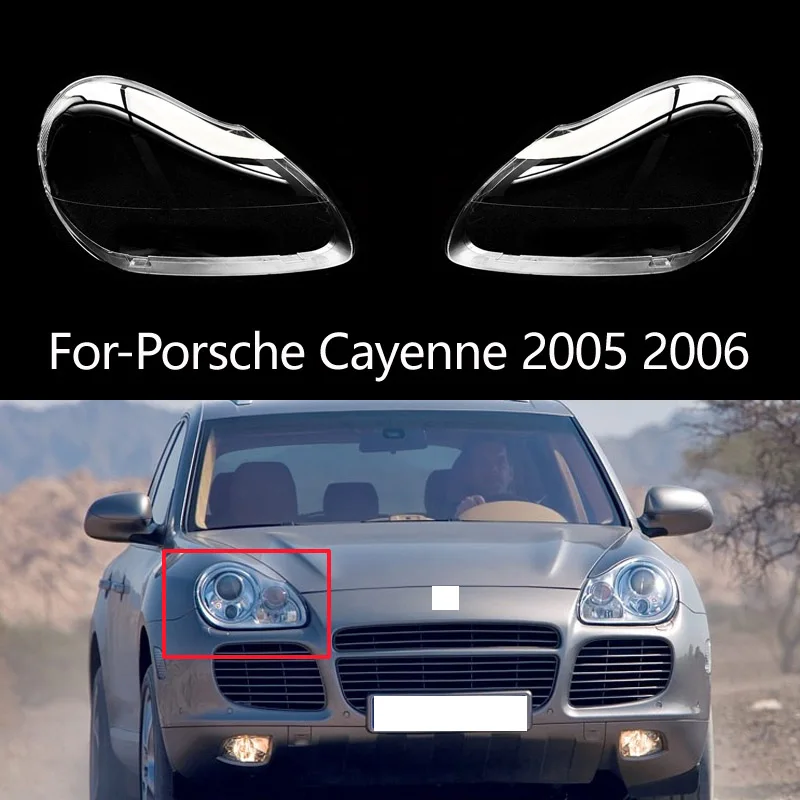 

Car Headlight Shell Lamp Shade Transparent Lens Cover Headlight Cover For Porsche Cayenne 2005 - 2006