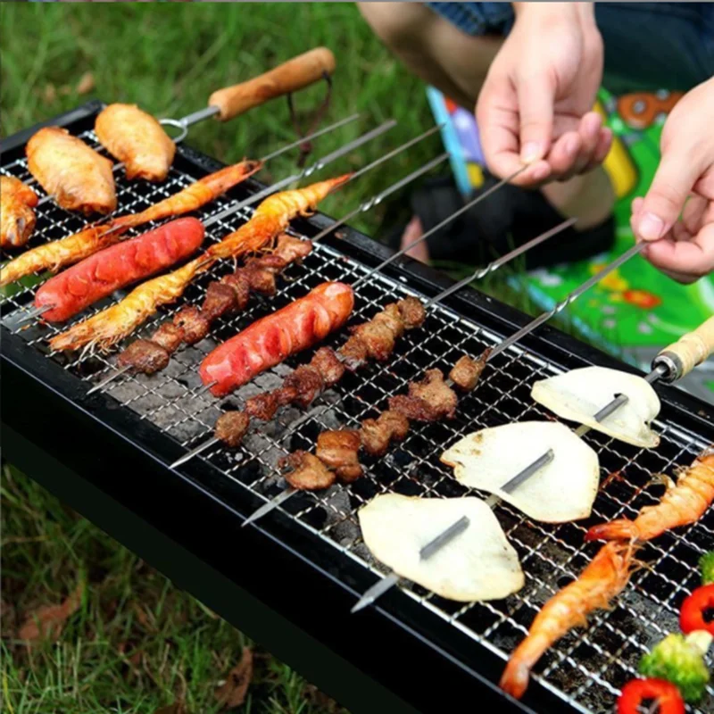 

BBQ Grill 4-7 Person Outdoor Camping Equipment Climbing Hunting Fishing Family Friends Party Portable Charcoal Barbecue Tools