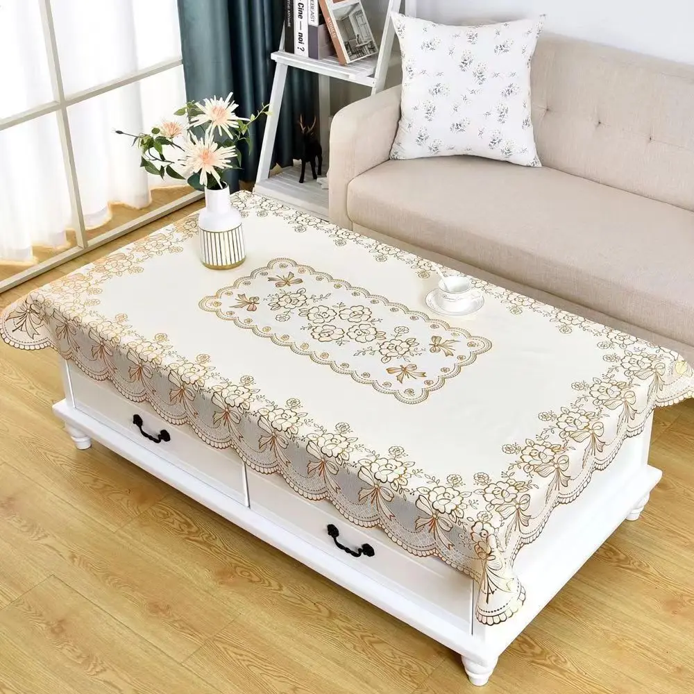 European Lace Table Cloth, Coffee Table Cloth, Dust Cover, Rich Jade, 130*180