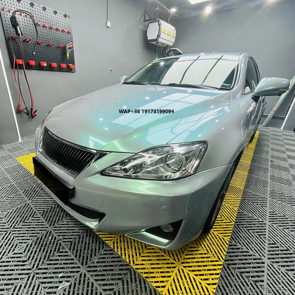 WRAPMASTER 1.52*15m Candy Flip Grey Green High-tensile Strength Colorful TPU PPF New Car Paint Protection Film