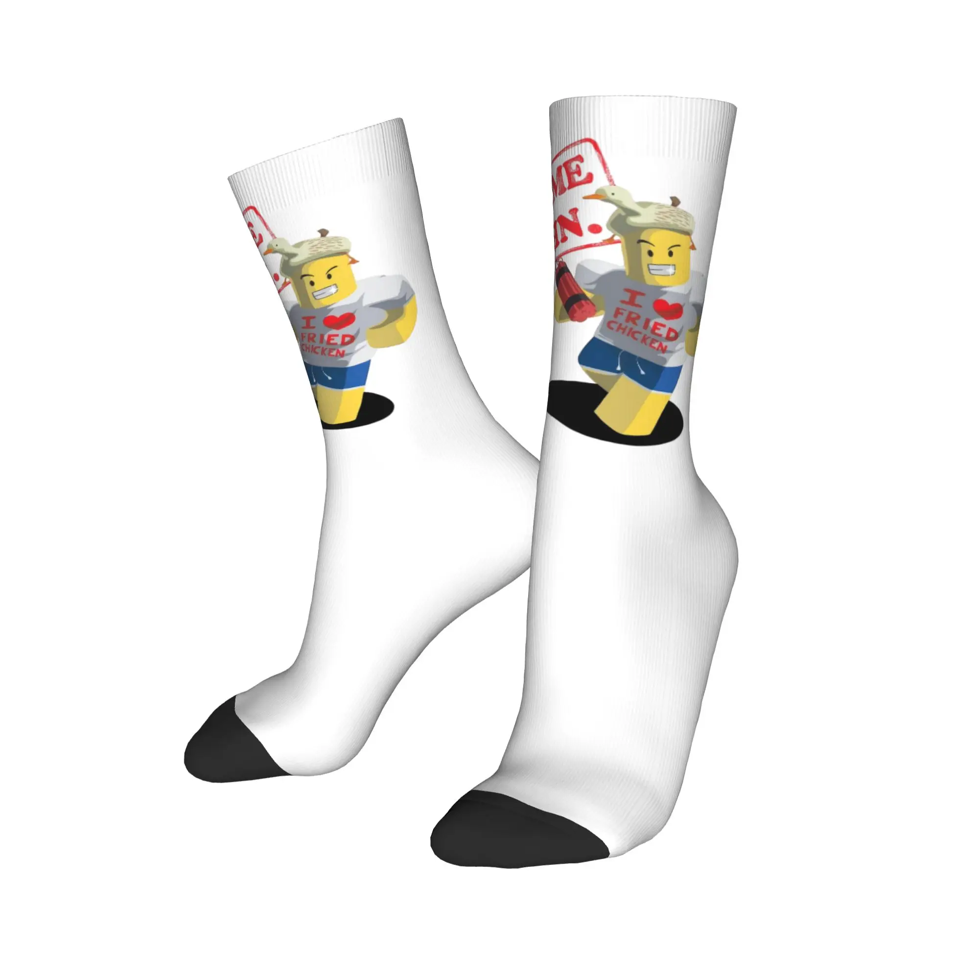 Shedletsky Blame John Forsakens ソックス メンズ レディース 面白い靴下 原宿 春 夏 秋 冬 ミドルチューブソックス ギフト、