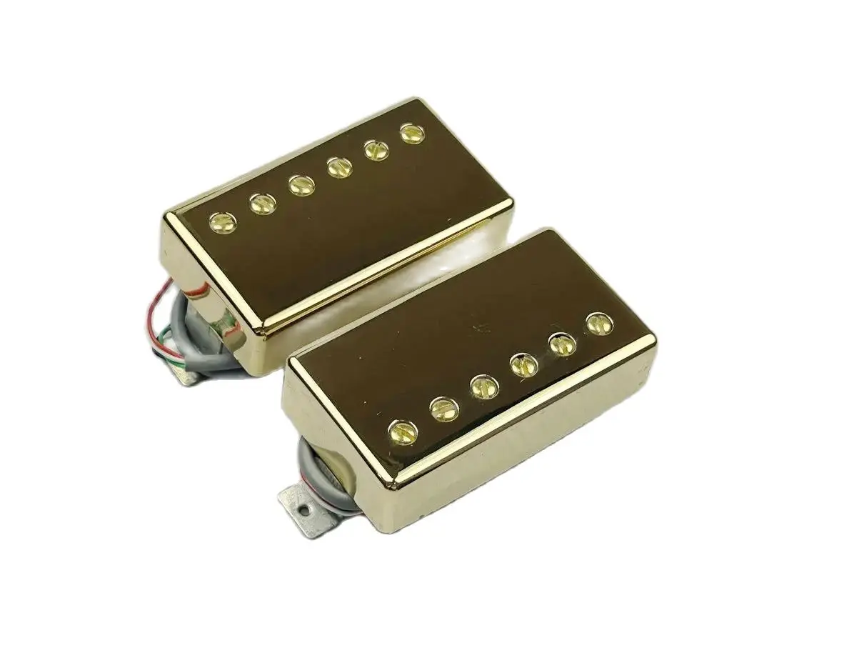 

Alnico V Guitar Pickups Gib 498R 498T Humbucker Pickup Set Golden Cover For GIB Electric Guitar