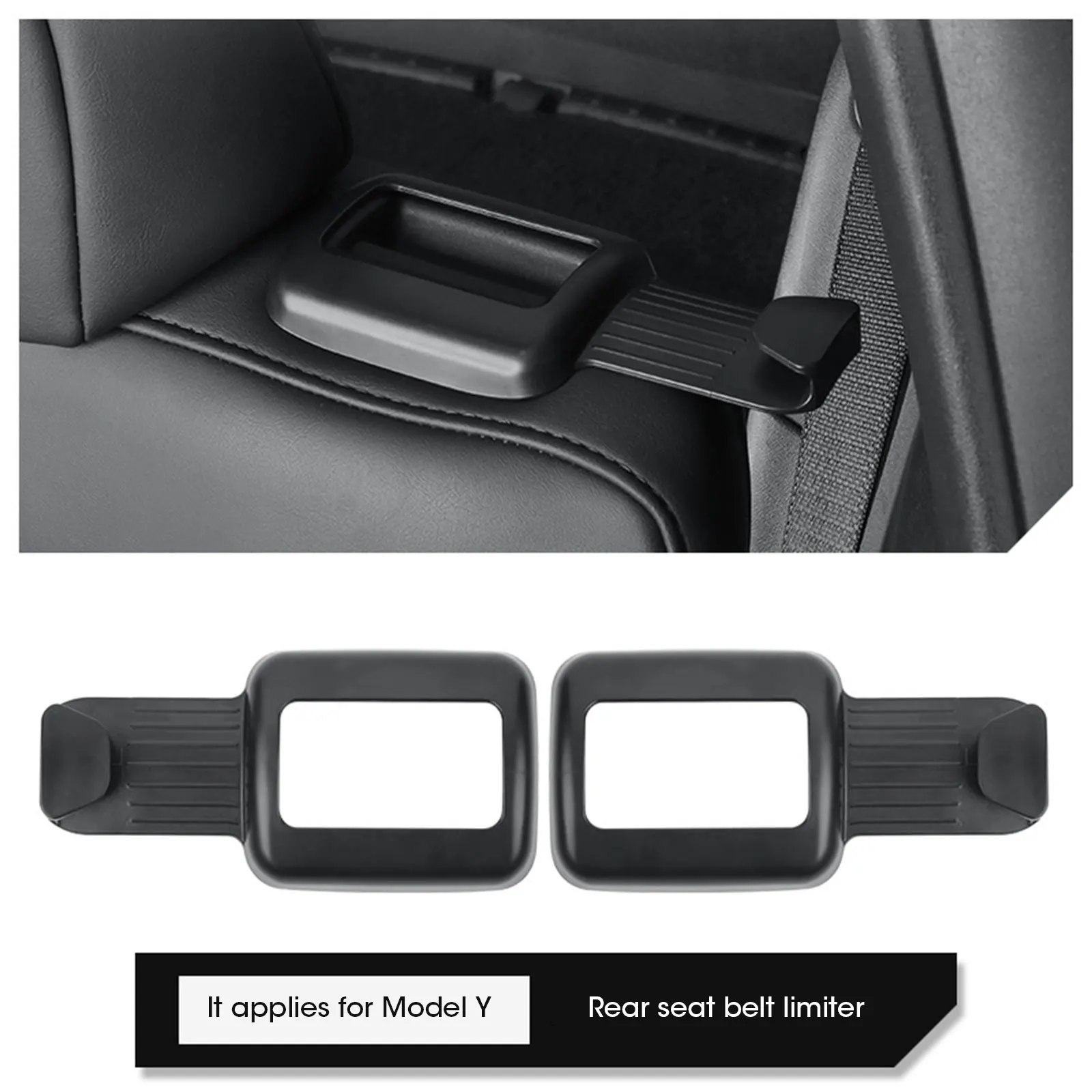 For Tesla Model Y 2 Pack Seat Belt Guide Holder ABS Backseat Seat Belt Organizer Interior Accessories 2021 2022 2023 2024