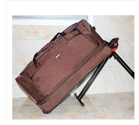 90L Large Capacity 34 Inch Men Travel trolley bags oxford Rolling Luggage bags wheeled bag Travel trolley bag 2 Wheels suitcase