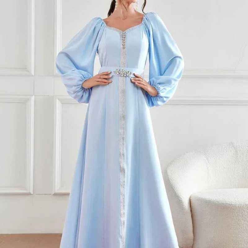 Oem Dubai Arab Middle East Islamic Clothes Women Muslim Elegant High-waist Dress Robe Women Modest Abaya Muslim Dress for Ladies
