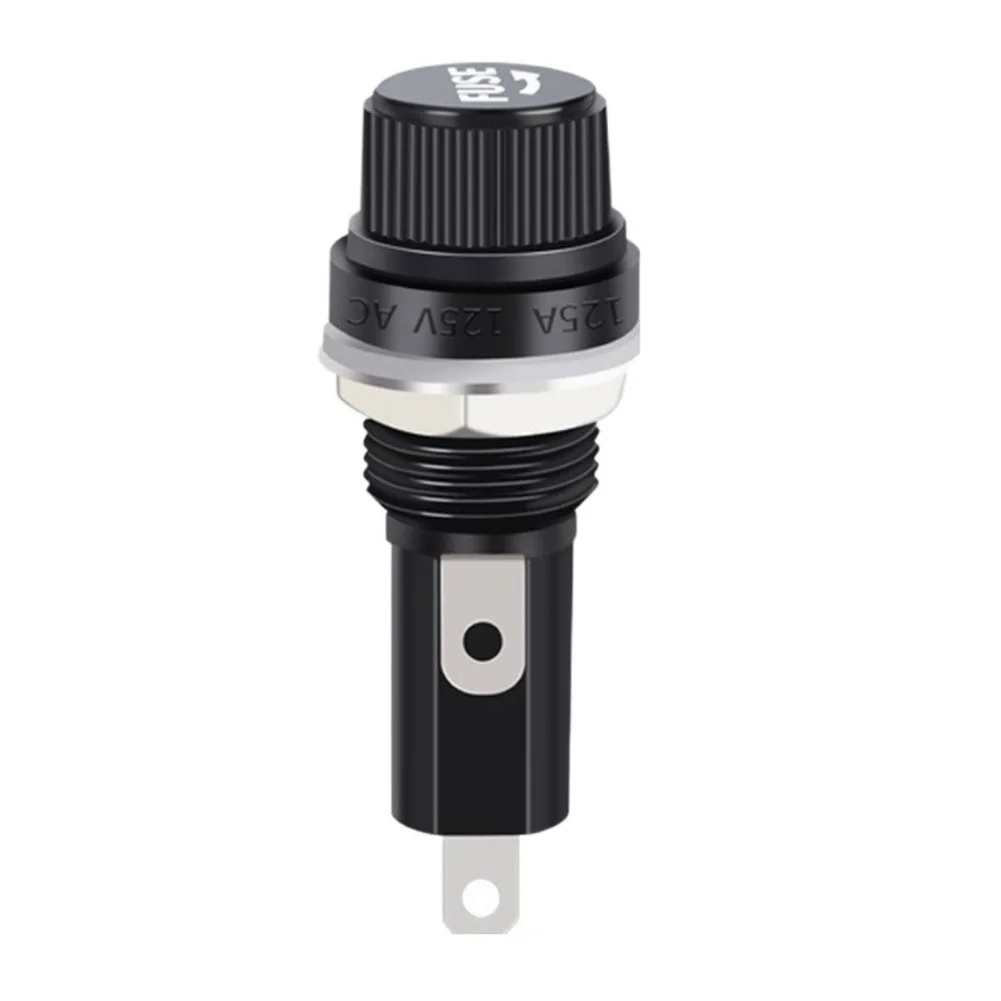 20pcs Glass Fuse Holders Insurance Tube Socket Fuse Holder For Insurance Panel Mount Fuse Holder 5x20 6x30 Fuse Base 250V