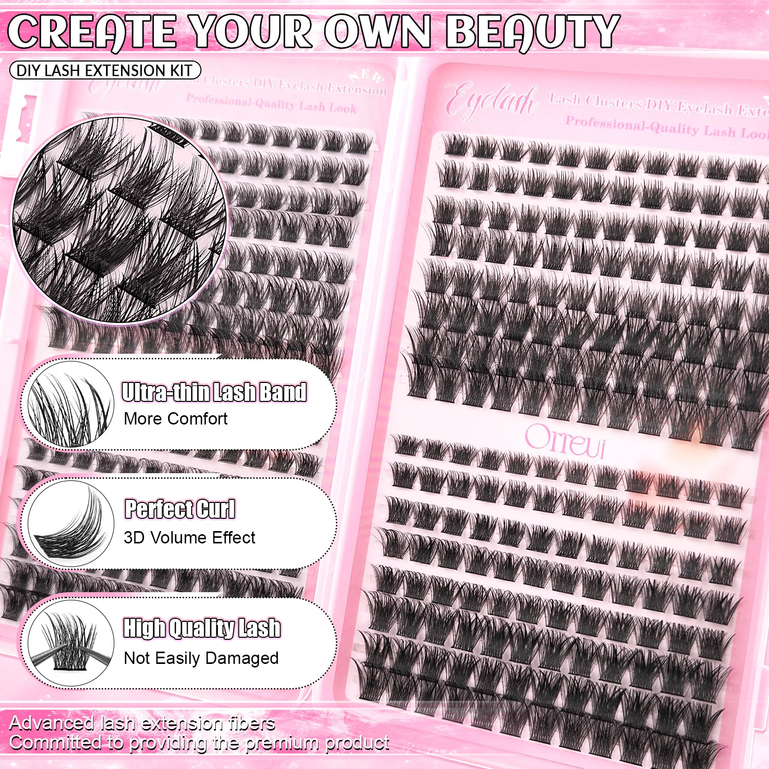 384 stuks D Curl Cluster Wimpe - Lash Extension Tweezers recensie en prijs