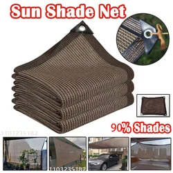 12 pin sunshade coffee HDPE sunshade net Home garden UV protection 80-90% sunshade net Balcony sunshade Car shed