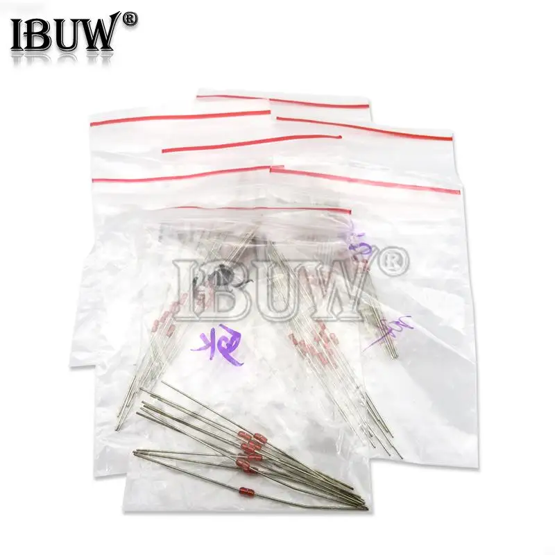 100pcs=10value*10pcs NTC Thermistor Resistor Kit NTC-MF58 1K 2K 5K 10K 20K 50K 100K 200K 500K 1M  +/-5% 3950B