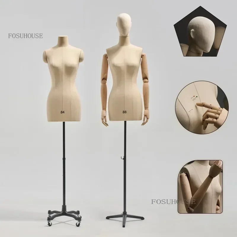 Professional Tailor Mannequins Sewing Female Model  Clothes Design, Bust Dress m Stands Metal Base Mannequin Can Pin i