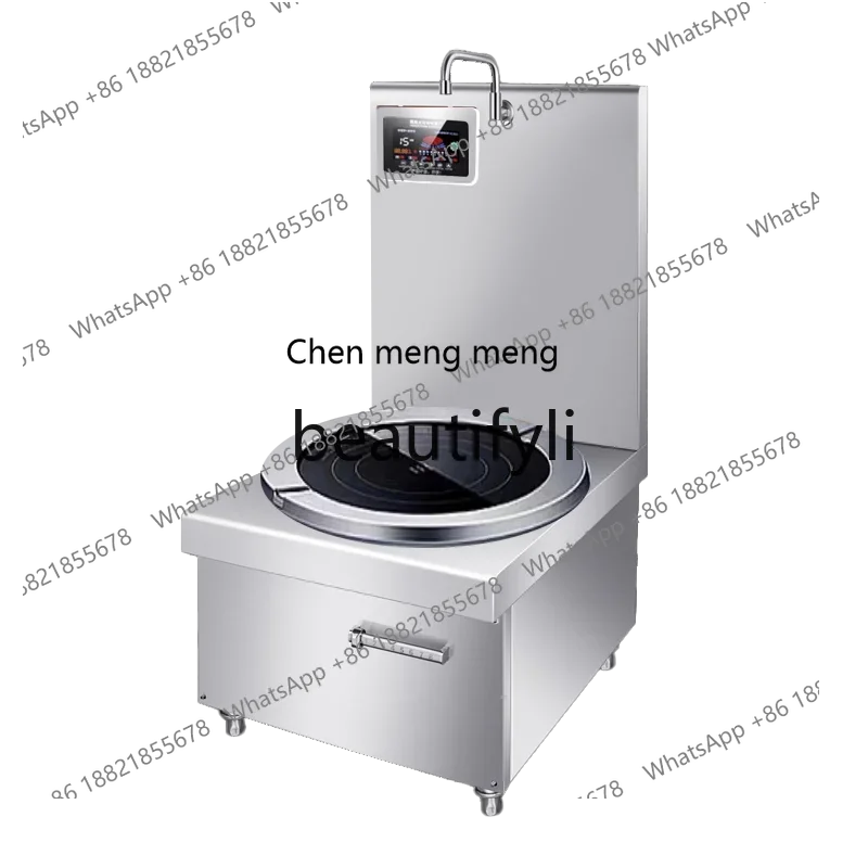 

Новое поступление, коммерческая индукционная плита, 15 кВт, мощная суповая плита, тушеное мясо, плоская поверхность, ресторанная столовая, низкая суповая плита