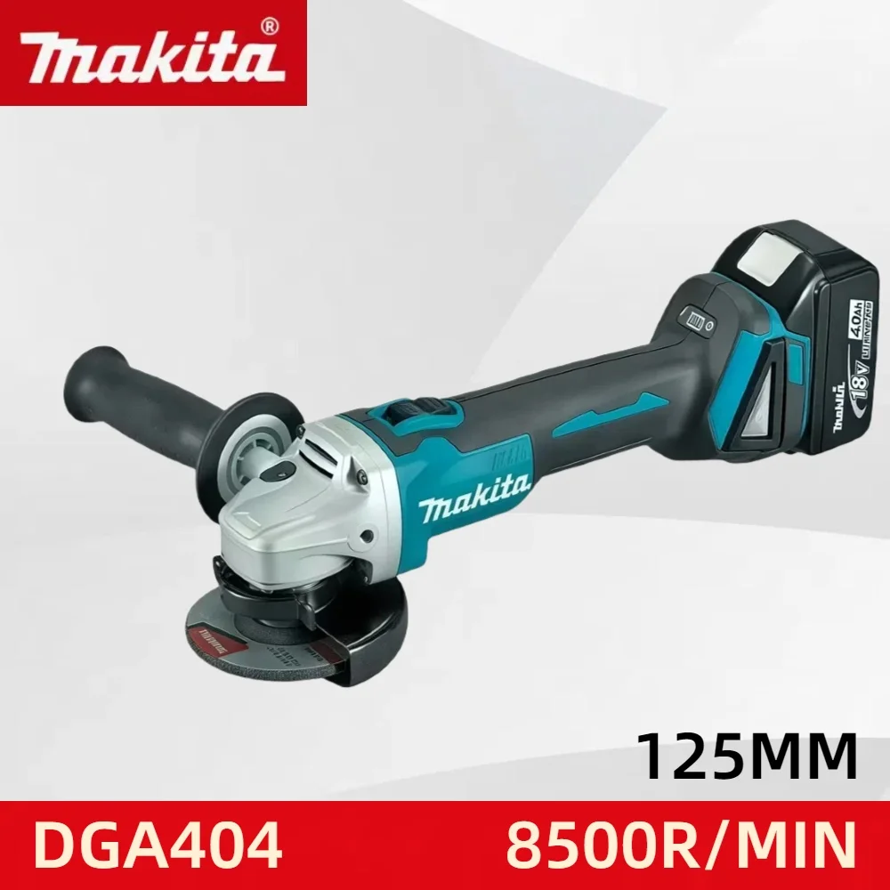 

2025 Makita Upgraded DGA404 18V 125mm Electric Brushless Lithium Angle Grinder, Rechargeable Cutting Machine, Polishing Machine