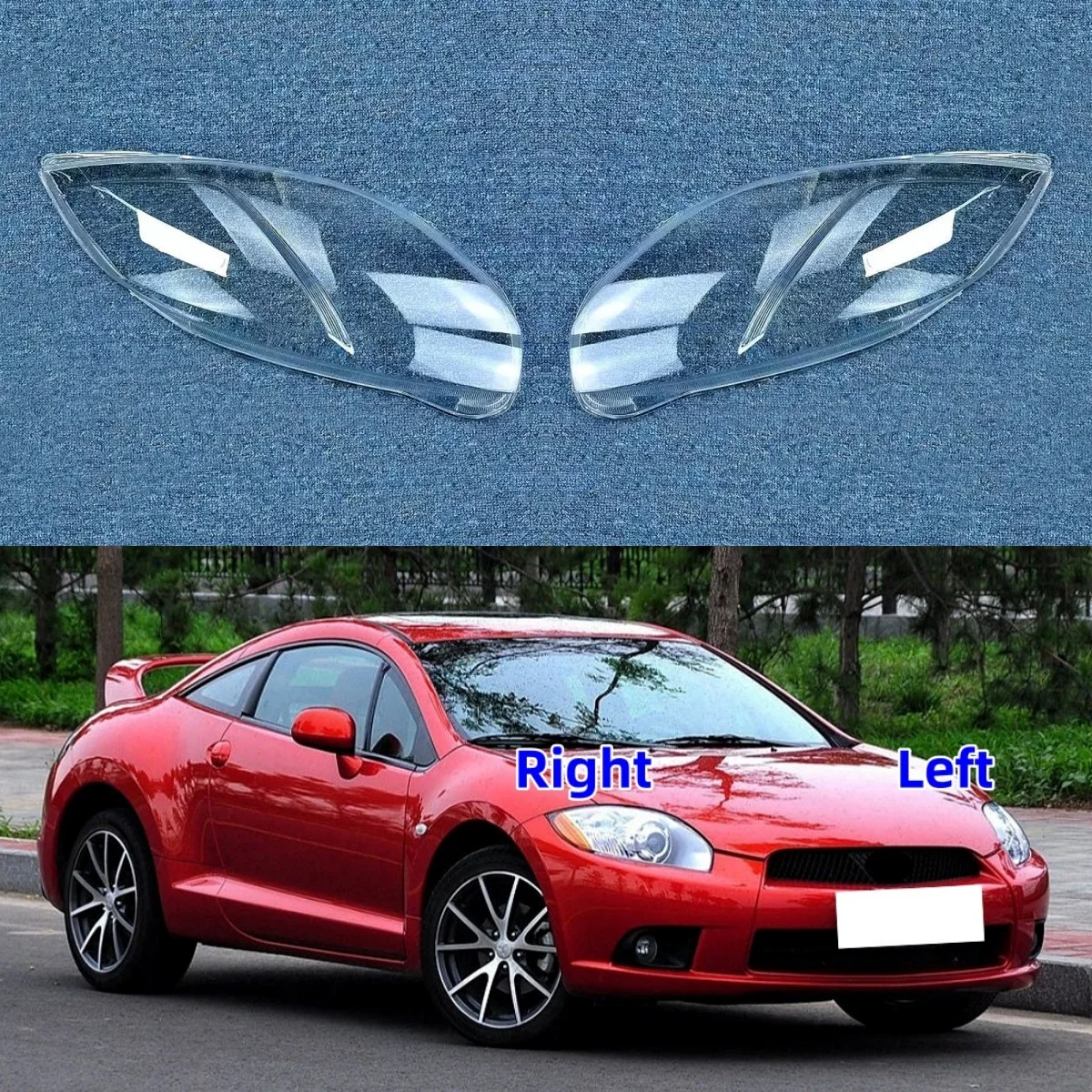 

For Mitsubishi Eclipse 2008 2009 Headlight Cover Headlights Shell Transparent Cover Lampshade Headlamp Shell