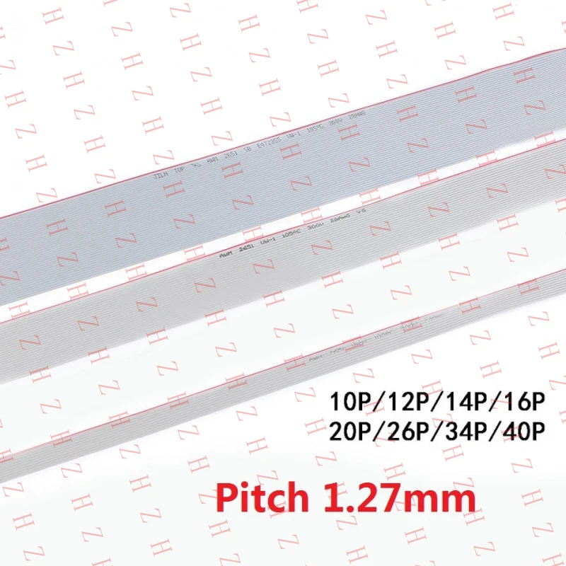

U+ FC 10 Way-40 Way Wire 10P-40P Gray Flat Ribbon Cable Pitch 1.27mm 300V 105°C（Minimum order 10 pieces）