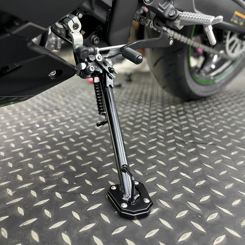 LEDISHUN Motorcycle Accessories Kickstand Side Stand Side Brace Pad compatible with Kawasaki ZX4R ZX4RR ZX25R SE ZX 4R 4RR 25R