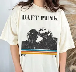 Camicia retrò Daft Punk Est 1993, regalo Unisex manica corta per uomo donna S-5Xl maniche lunghe o corte