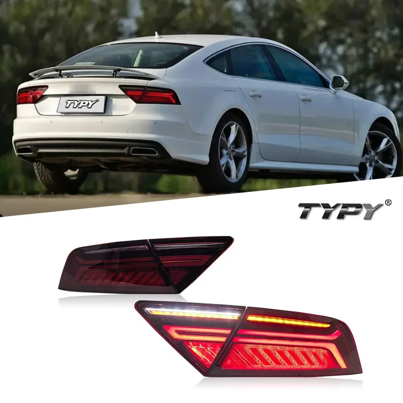 

Автомобильные фары, светодиодные задние фонари в сборе для Audi A7, задний фонарь, последовательный указатель поворота, стоп-сигнал, автоаксессуары 2011-2018