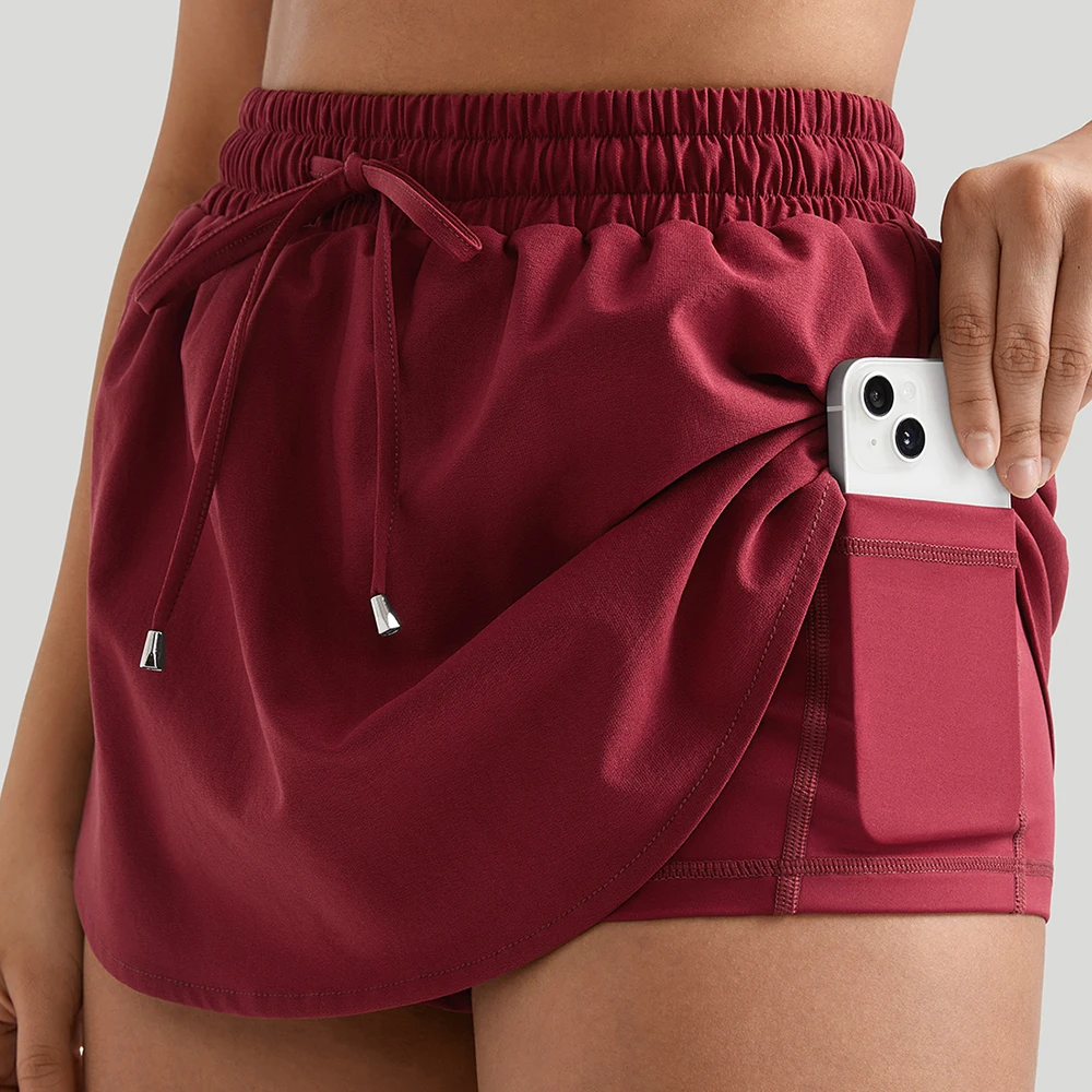 

Женская теннисная юбка, летняя юбка для йоги, с высокой талией и карманами, быстросохнущая, цветная, подходит для бега, тренировок, спортивная юбка для девочек