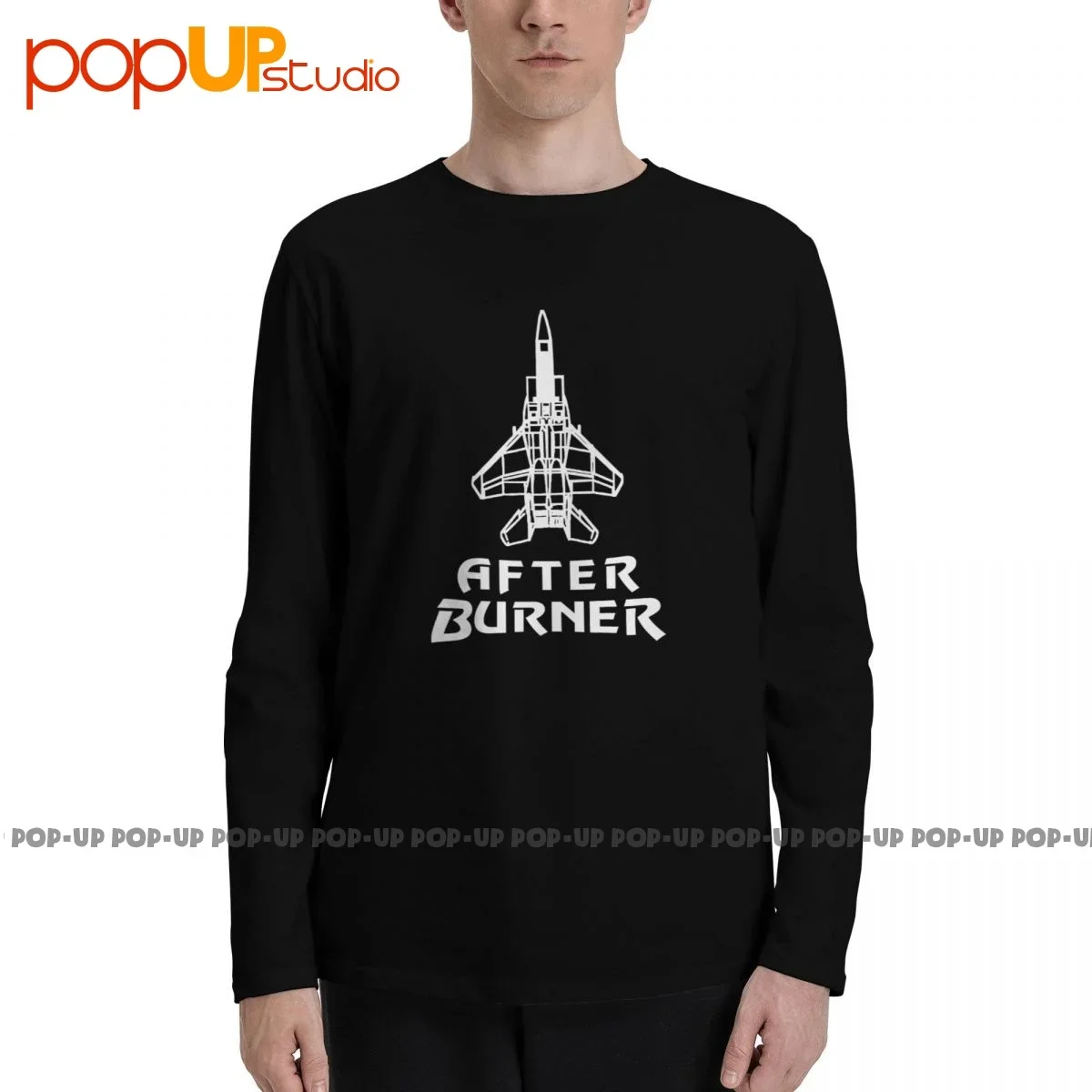 After Burner Plane Pilot Airforce Jet F-14 Long Sleeve T-Shirts T-shirt Tee Gift Design Premium Streetwear