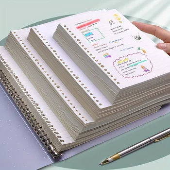 A4/A5/B5 60 Sheet Refillable Paper Lined/Blank/Dotted/Gird Refill Loose Leaf Filler…