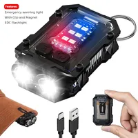 Super Bright Powerful Pocket Torch Light LED Multifunctional Linterna Magnetic COB LED EDC Mini Keychain Flashlight Rechargeable