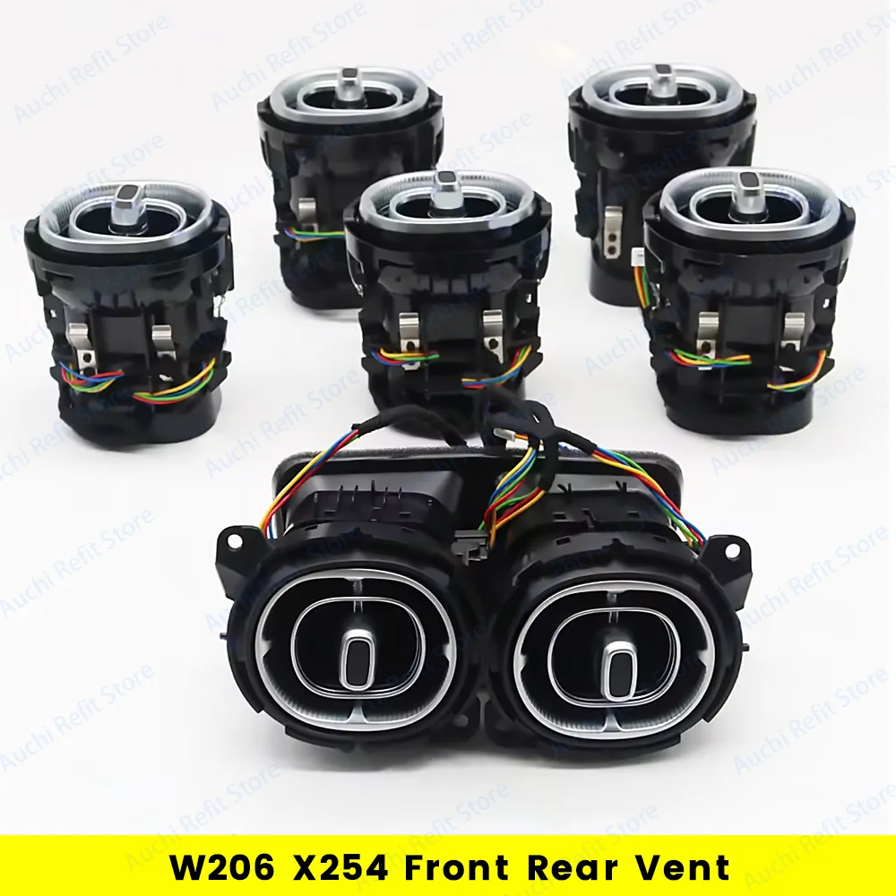 3/64 Kleurrijke LED-luchtuitlaten voor Mercedes-Benz C GLC Klasse W205 X253 W213 W222 W117 X156 W176 Turbo Nozzle Sfeerverlichting