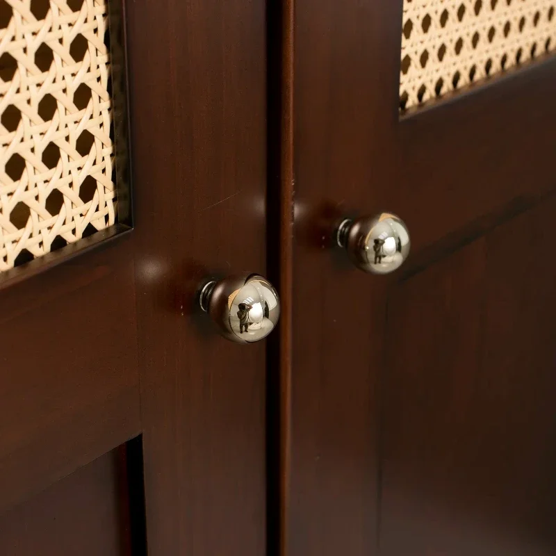 Massiver Einloch-Ziehgriff aus Messing, runde Kugel, modern, minimalistisch, Chrom-Silber, Schubladen- und Türgriffe, Küchenschrankgriff, Möbelgriff – Detail 18