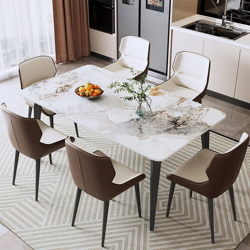 Breakfast Modern Dining Table White Minimalist Hospitality Chairs Dining Table Kitchen Living Room Esstische Home Furniture