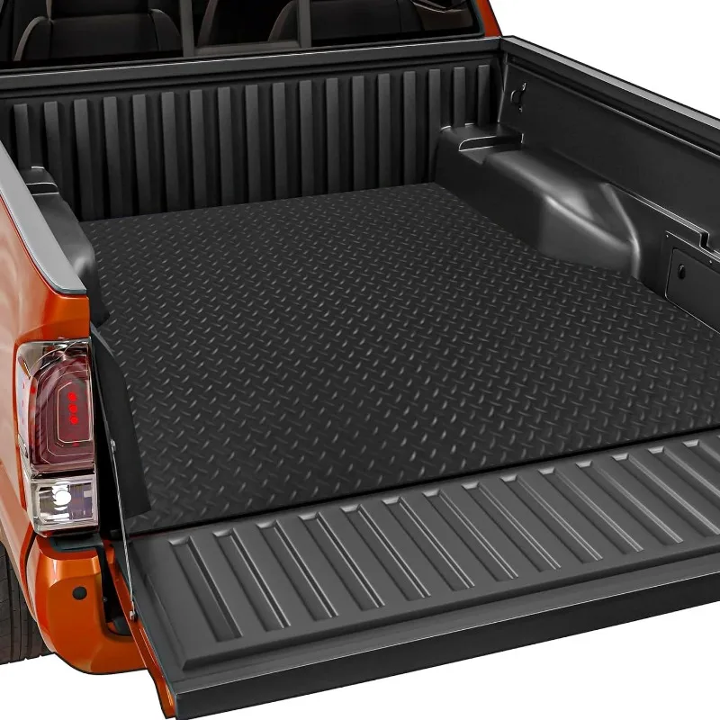 Rubber Garage Flooring Roll, Easy To Clean, Diamond Plate Rubber Mat for Under Cars, Garage Industry Gym, Black
