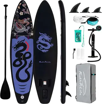 インフレータブルスタンドアップパドルボード、大人と若者向けのSUPアクセサリー、超軽量、SUP、すべてのスキルレベル
