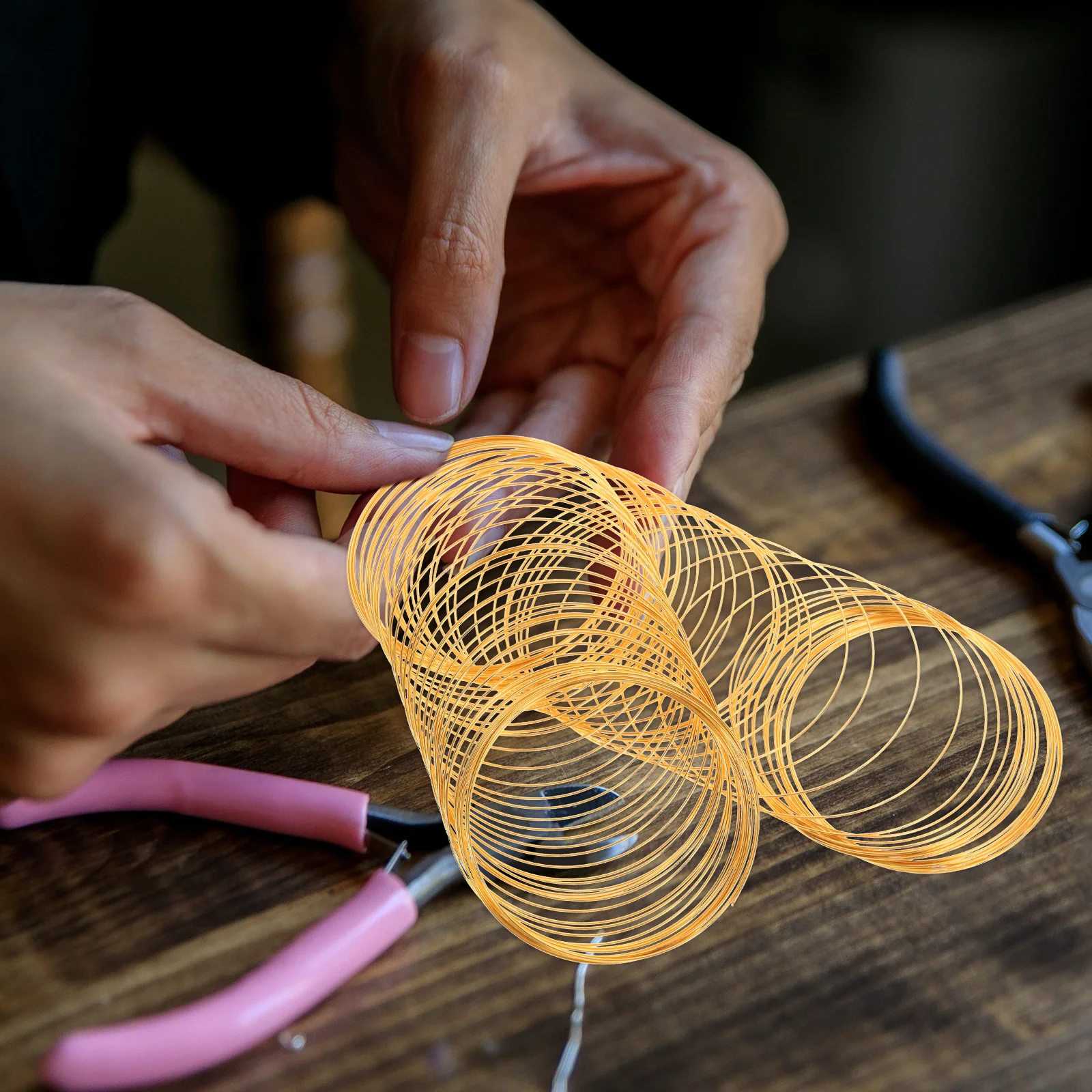 

4 Rolls DIY Supplies Elastic Memory Wire for Necklace Bracelet Craft Beading Thread Portable H made Accessories